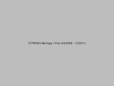 Enganches económicos para CITROEN Berlingo I First (04/2008 - 12/2011)